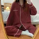 Yasuk – pyjama rétro à carreaux pour femmes vêtements de nuit décontractés doux avec pantalon