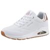 Sneaker SKECHERS "UNO GOLDEN AIR", Damen, Gr. 39, weiß, Lederimitat, kontrastfarbene Details, sportlich, Schuhe Sneaker, Freizeitschuh, Halbschuh, Schnürschuh mit Metallic-Einsatz