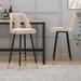 Modern Bar Stool with Nailheads,Set of 2