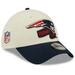 Men's New Era Cream/Navy England Patriots 2022 Sideline 39THIRTY 2-Tone Flex Hat
