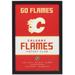 Calgary Flames 12.25'' x 17'' Framed Wood Sign