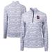 Women's Cutter & Buck Charcoal St. Louis Cardinals Traverse Camo Print Stretch Quarter-Zip Pullover Top