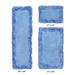 Shaggy Border Bath Rug Mat, 3-Pc. Set by Better Trends in Blue