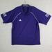 Adidas Shirts | Adidas - Climalite 3-Stripes Cuff Sport Shirt - A76 Golf No Tag Large | Color: Purple/White | Size: L