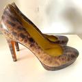 Coach Shoes | Coach High Heels Pumps Brown Snake Skin Size 8b | Color: Brown | Size: 8