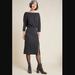 Anthropologie Dresses | By Anthropologie Gray Knit Column Midi Dress Size Medium Side Slit Boat Neck | Color: Gray | Size: M