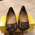 Jessica Simpson Shoes | Jessica Simpson Faux Snake Skin Shoe Sz 10 | Color: Brown | Size: 10