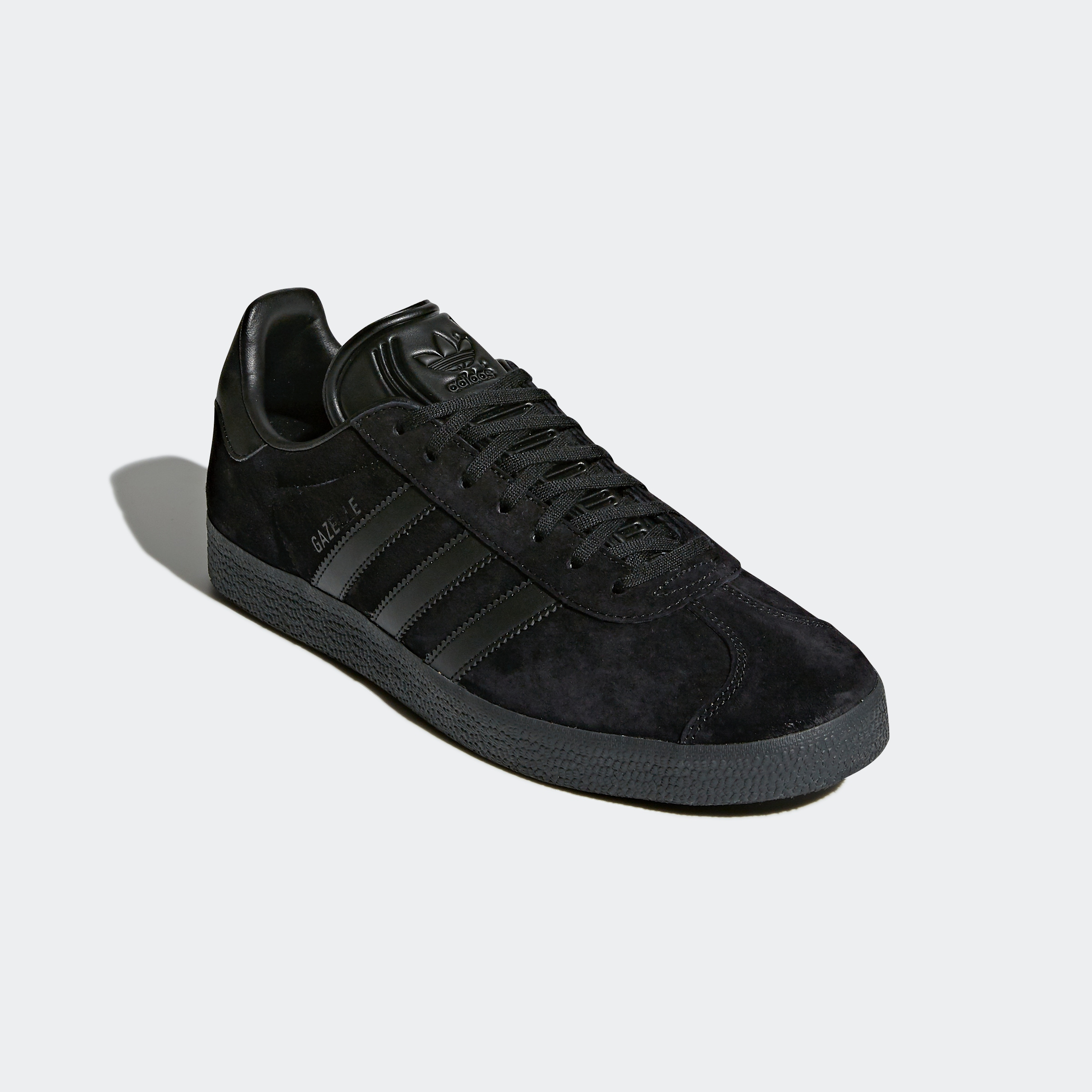 Sneaker ADIDAS ORIGINALS "GAZELLE", Herren, Gr. 39, schwarz (core schwarz, core schwarz, core schwarz), Leder, Synthetik, Schuhe Freizeitschuh Damenschuh Skaterschuh Herrenschuh Sneaker Sneaker low Retrosneaker