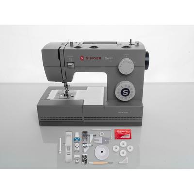 SINGER Freiarm-Nähmaschine "Denim HD 6335M", grau, B:16cm H:38cm T:29cm, Nähmaschinen