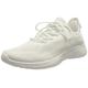 Footfox Damen Walking Fashion Schuhe -Slip On Weiß Sneakers weibliche Fußabdrücke, komfortable Tennisschuhe, Sportschuhe, Fitnessstudio, 40.5 EU