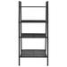Ebern Designs Bookshelf Ladder Bookcase Plant Display Shelving Unit 4 Tiers Metal in Black | 58.3 H x 24.4 W x 116 D in | Wayfair