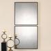 Matty Aged Black 23 1/2" Square Wall Mirrors Set of 2