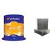 Verbatim DVD-R 16 x 4,7 GB TARRINA 100 Stück 43549 (4) & MediaRange BOX21-M Leerbox für CD (50-er Stück) schwarz