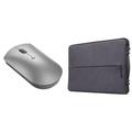 Lenovo [Maus 600 Geräuschlose Bluetooth-Maus, Works with Chromebook (WWCB), grau & [Tasche] 14 Zoll Laptop Urban Sleeve Case (wasserabweisend), Works with Chromebook (WWCB), grau