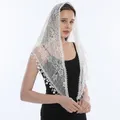 Mode église châle dentelle voile Polyester écharpe Bandana église prière mariage Mantilla chapelle