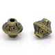 Dorypik-Perles d'Espacement en Alliage de Zinc Bicone Bronze Antique Sculpté Bricolage Bijoux
