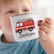 Tasse Personnalisée pour Enfants Chocolat Chaud Voiture avec Nom Tasse à Poignée pour Garçons