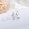 REETI – boucles d'oreilles en argent Sterling 925 zircon étoile lune goutte d'eau cadeau pour