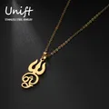 Unift Om Aum – collier pendentif en acier inoxydable pour femmes amulette bijoux indiens chaîne à