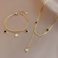 XIYANIKE – collier avec pendentif étoile en acier inoxydable 316l 2 couches d'émail pour femmes