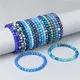 Bracelet de perles bleues 6mm en pierre naturelle œil de chat Quartz perles rondes breloque pour