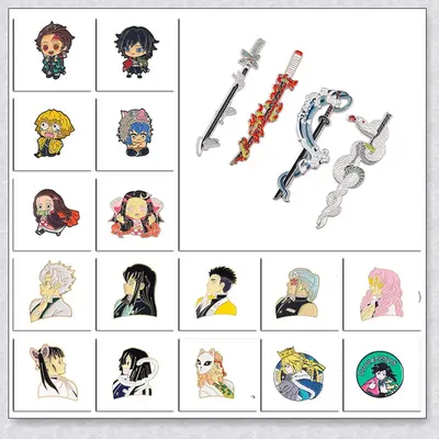 Broche de Cosplay en émail pour femmes broche de Collection Demon Slayer Tanjirou Kamado Nezuko