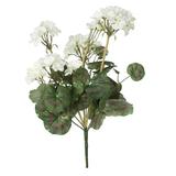 Vickerman 668856 - 20" White Geranium Bush 4/pk (FA174603-4) Home Office Flower Bushes