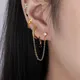 Nouvelles boucles d'oreilles en acier inoxydable cristal zircone petites créoles pour femmes