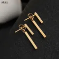 SMJEL-Boucles d'oreilles simples T Bar Dstresspour femmes Boucles d'oreilles géométriques Veste