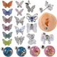 Boucles d'Oreilles Papillon à Paillettes pour Fille Clous d'Oreille Mignons Cartilage Helix Lobe