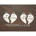 Pièces de puzzle Best Friends breloque en métal bricolage bracelet et collier bijoux 15