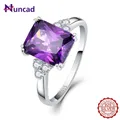 NUNCAD-Bague en argent regardé 925 pour femme bijoux vintage pierre naturelle violette coupe