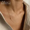 EManco-Collier ras du cou avec pendentif lettre en or pour femme breloque avec nom patchwork