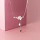 Collier de fleurs en cristal romantique pour femmes bijoux de mariage fleurs de papillon