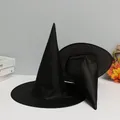 Chapeau de Sorcière Noir pour Halloween Robe de Barrage Accessoires de ix Casquette de Magicien