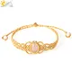 Bracelet ovale en cristal pour femmes Cabochon en corde tressée pierre naturelle quartz rose