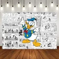 Disney-Décors de fête Donald Duck en vinyle personnalisés fond de photographie gril mural