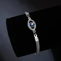 Bracelets mauvais œil bleu turc pour femme breloque main coeur papillon croix cristal de