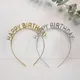 Pinces à cheveux en plastique or argent joyeux anniversaire décoration de fête d'anniversaire pour