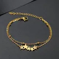 Bracelets en acier inoxydable pour femmes plusieurs étoiles style classique bijoux fins cadeaux