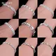 BLIJERY-Bracelets en cristal plaqué argent pour femme bracelets à breloques en biscuits cadeaux de