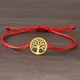 Bracelets rétro en acier inoxydable pour femme arbre de fortune bracelet porte-bonheur tressé à la