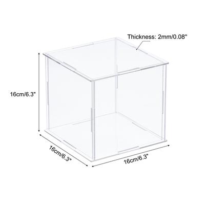 Display Case, Acrylic Box Assemble Dustproof Showcase for Collectibles - Clear