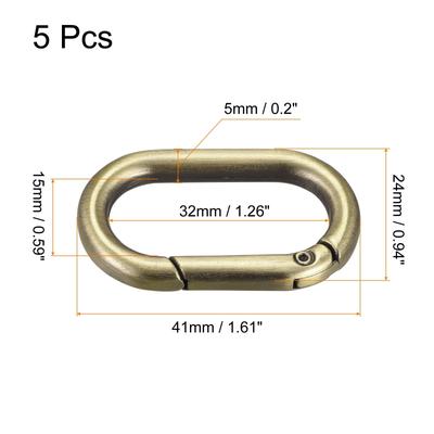 Purse Strap Rings, 41mm Metal Spring Snap Buckles for DIY Bag Craft