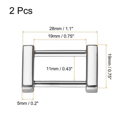 Purse Strap Rings, 28mm Metal Screw-in Shackle Buckles for Bag Craft