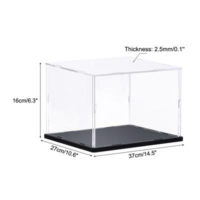 Display Case Acrylic Box, Assemble Transparent Box Dustproof Showcase - Clear