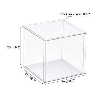 Display Case, Acrylic Box Assemble Dustproof Showcase for Collectibles - Clear