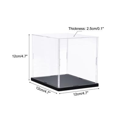 Display Case Acrylic Box, Assemble Transparent Box Dustproof Showcase - Clear