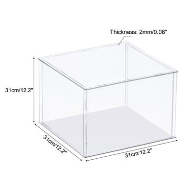 Display Case, Acrylic Box Assemble Dustproof Showcase for Collectibles - Clear