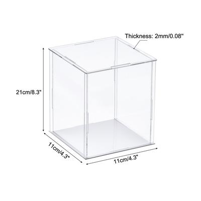 Display Case, Acrylic Box Assemble Dustproof Showcase for Collectibles - Clear